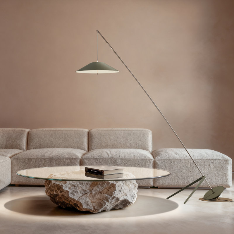 Angler's Ripple 77.8" Modern Adjustable LED Floor Lamp, Fishing Rod Inspired with Dual-Layer Optics, 304 Stainless Steel, Touch & Remote Control, Angle & Height Adjustable