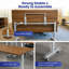 Bureau de table de conférence pliable avec roulettes verrouillables et conception compacte de 48 po x 24 po Bureauximpli, fabriqué aux États-Unis-129631829-129631832-129631837