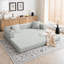 Canapé-lit modulaire convertible 77 po, canapé-lit en velours côtelé à assise profonde avec coussins amovibles pour appartement, salon et chambre d'amis-128973811