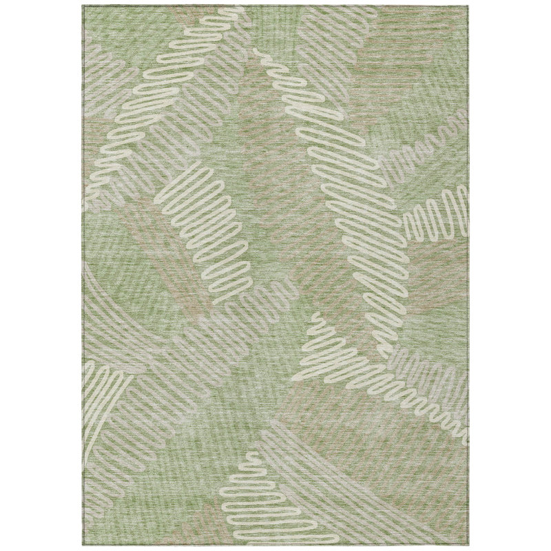 Lamanna Washable Floral Indoor / Outdoor Rug, Rectangle 2'6" x 3'10"