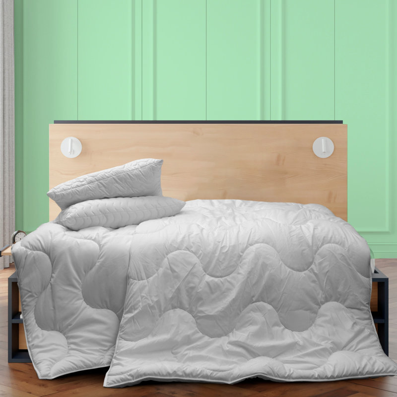 John Cotton Green Duvet, 4 Jahreszeit Kombidecken, 135 x 200cm