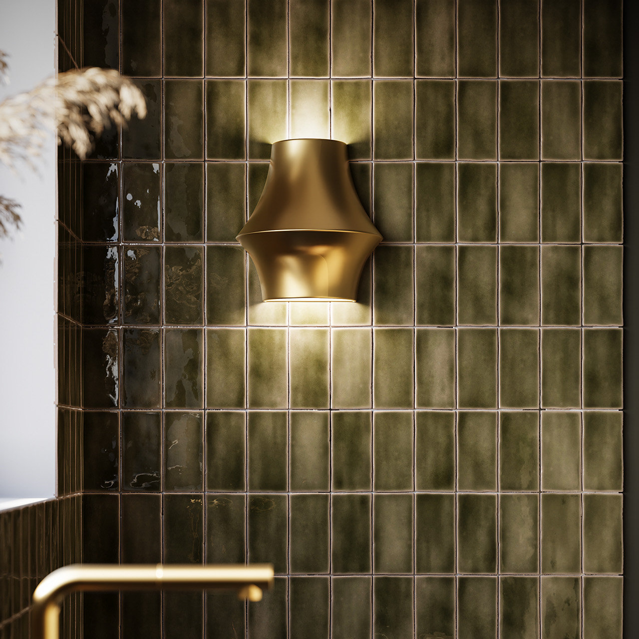 Alexia Single Vanity Light, Brushed Gold