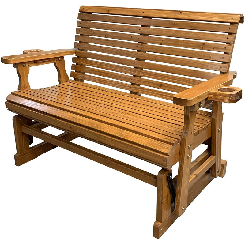 Fauteuil oscillant d'extérieur en bois Ruvimbo, Brown