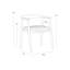 Fauteuil Sherree gris chiné capitonné Sherree-109920503