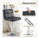 Charies Swivel Upholstered Adjustable Height Counter Stool with Metal Frame