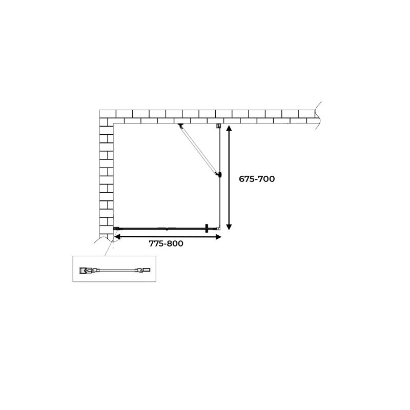 Genevee Rectangular Shower Enclosure - 1900 x 800 mm