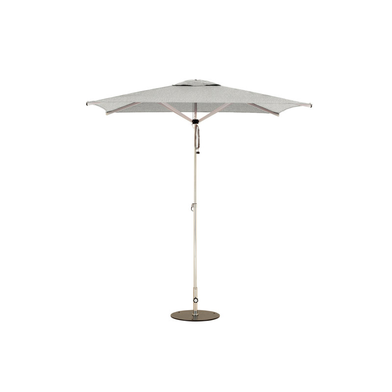 Swift 6.6' Square Umbrella, Silver Gray, Square Metal Base with Wheels