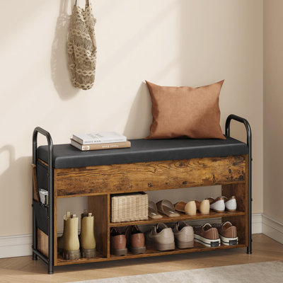 8 Pair Shoe Storage Bench with Hidden Storage