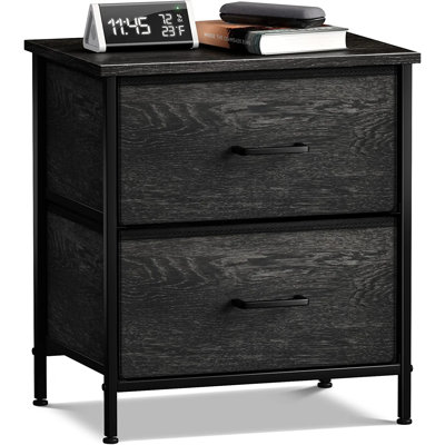Sorbus Nightstand with 2 Drawers in Rustic by Sorbus