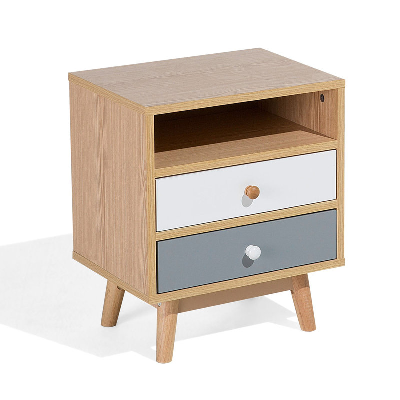 Gary 40cm W Manufactured Wood Bedside Table