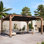 Érable 12 pi X 16 pi Pavillon de jardin en bois de cèdre de qualité supérieure avec toit en acier galvanisé à toit rigide en pente, avec rangement, bavardage et barbecue