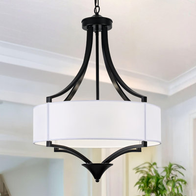 6 - Light Dimmable Drum Chandelier