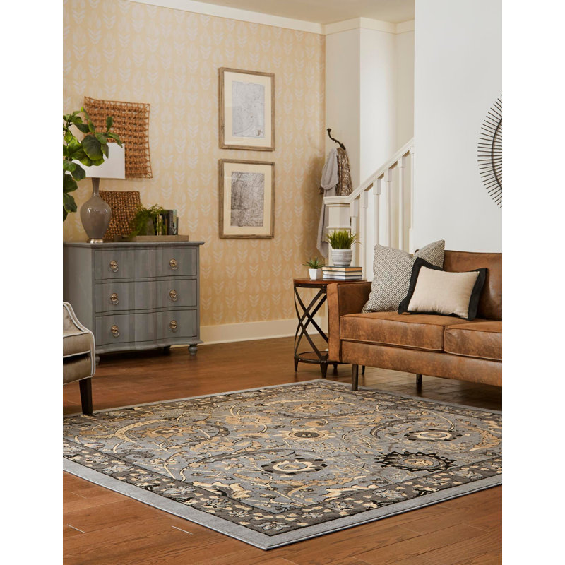Britannia Floral Indoor Rug, Square 8'