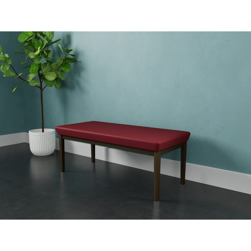 Banc de réception en acier 2 places Amherst, Vinyle / Patriot Plus Bordeaux, Bronze