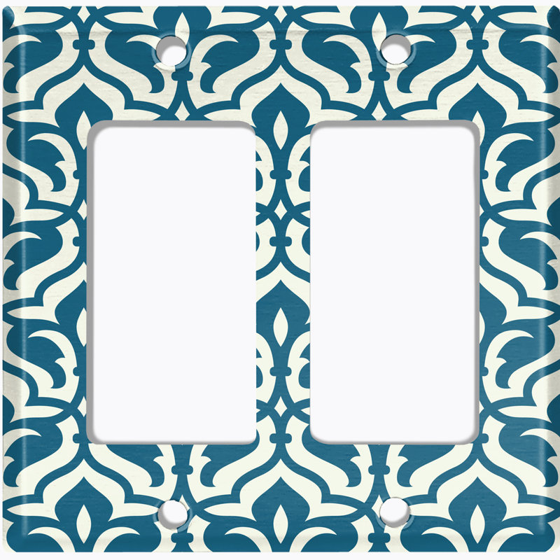 Patterned 2 - Gang Toggle Light Switch Standard Wall Plate