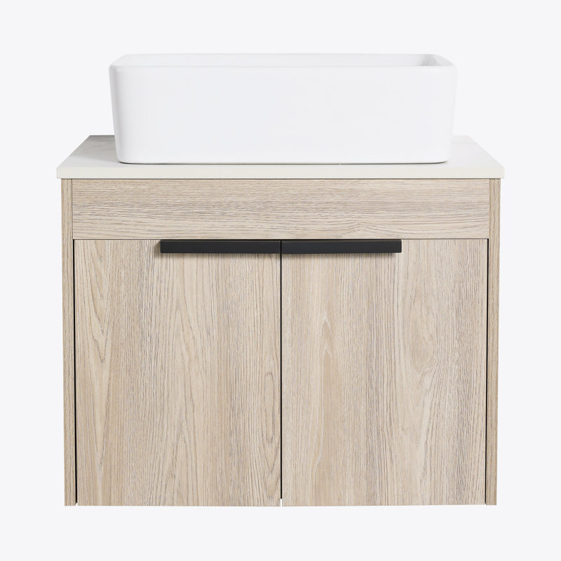 24 " Modern Design Float Bathroom Vanity With Ceramic Basin Set