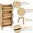 Shoe Cabinet With 3 Drawers, Handwoven Natural Rattan Storage Organizer