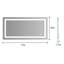 Miroir de salle de bain 72 "x 36" à DEL avec antibuée et capteur tactile - Miroir mural moderne sans cadre pour meuble-lavabo, salle de douche ou vestiaire