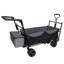 Chariot pliable avec auvent et poignée, capacité de 480 lb, roues tout-terrain de 7 po, chariot pliable léger avec porte-gobelets pour le camping, les sports et le jardin-121531856