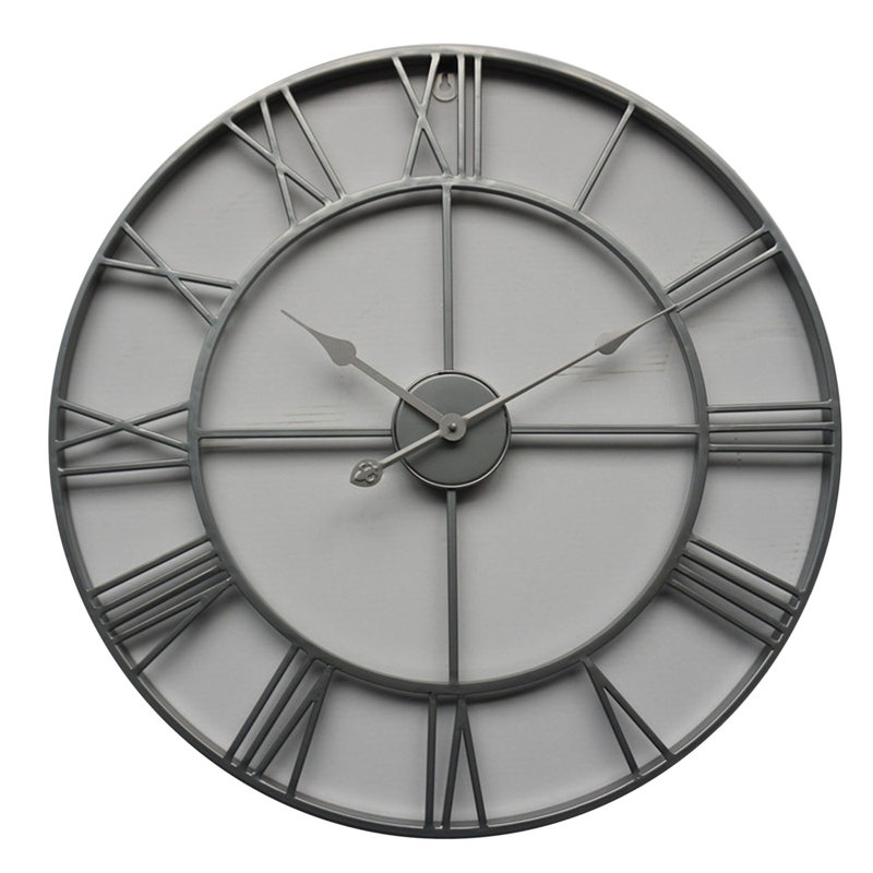 Stutz Composite Wall Clock, Grey/Silver