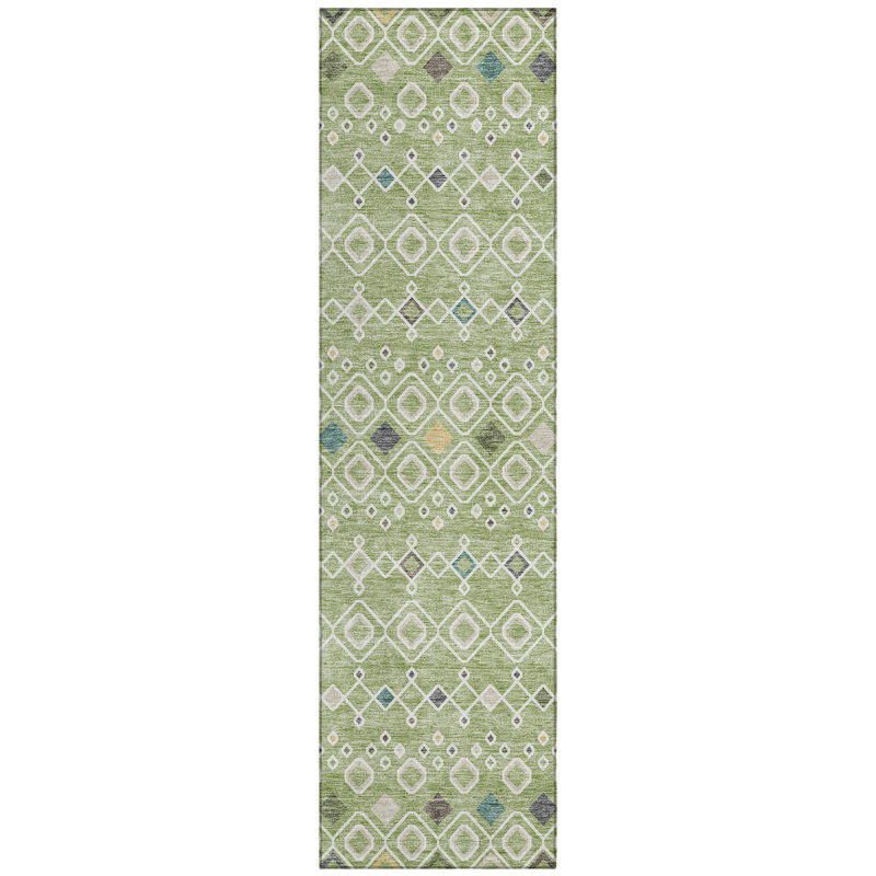 Aleighna Area Rug with Non-Slip Backing, Runner 2'3" x 7'6"