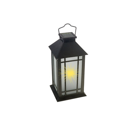 Ih Casadecor 28'' Solar Powered Integrated LED Square / Rectangular Lantern