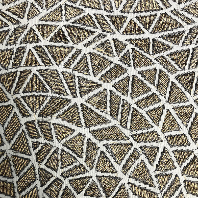 The Met X Ann Gish Ornament Throw Blanket, Gold/Charcoal