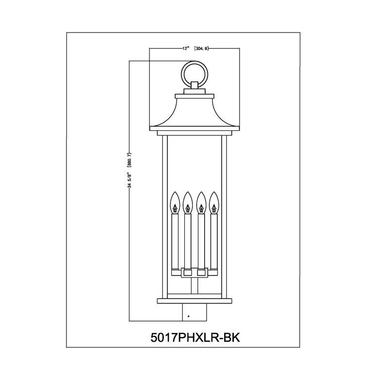 Luminaire d'extérieur 6 lumières Bilger