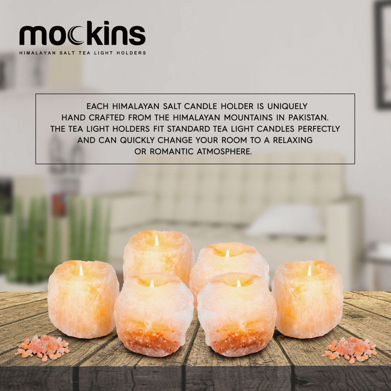 3.5 " Tealight Set of 6, Natural Pink