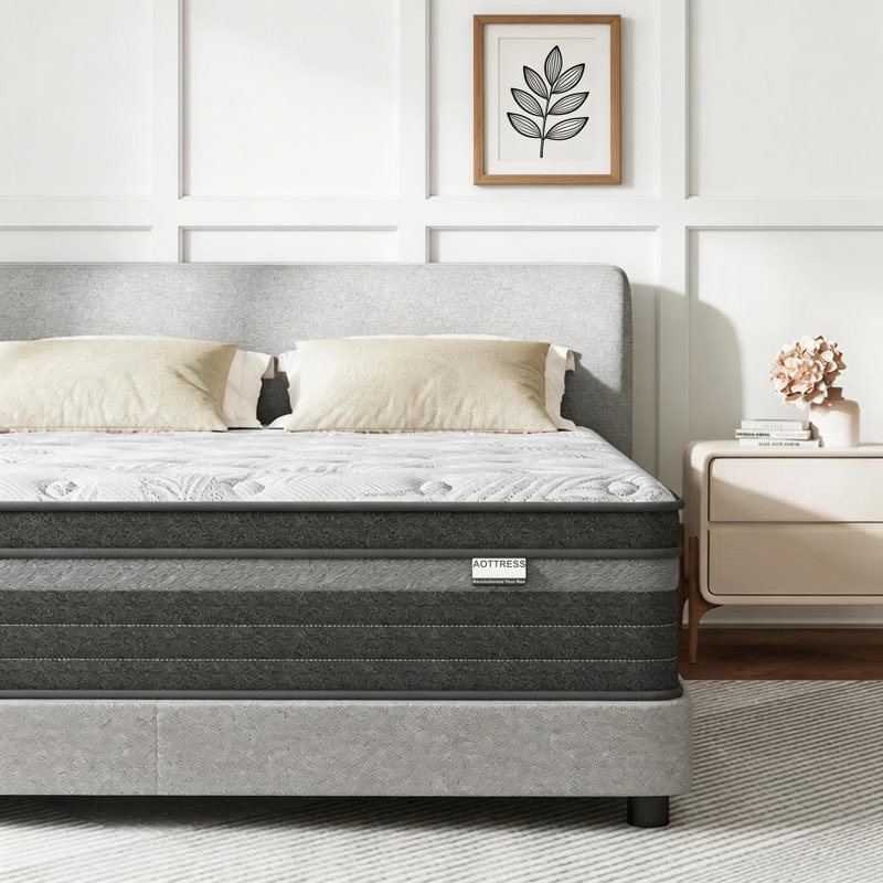 12'' Medium Firm Hybrid Memory Cooling Foam Twin Mattress In A Box, Pressure Relief, And Motion Isolation With Certipur-US Certified