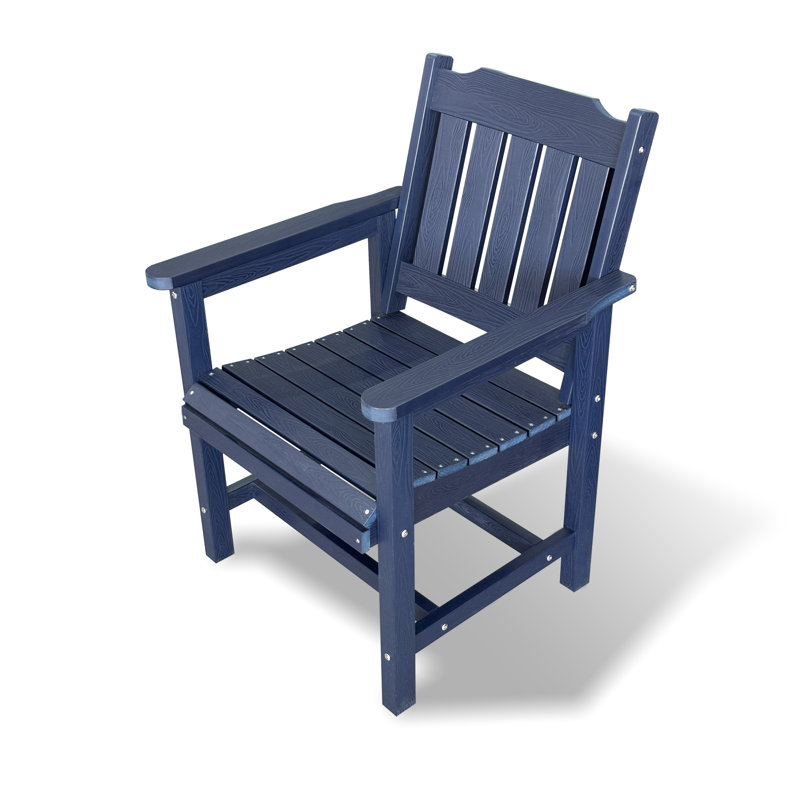 HIPS Patio Chair Set Of 2,Outdoor Dinning Chair With Vertical Backrest,380Lbs Capacity Chairs For Garden, Porch And Backyard,Navy Blue