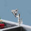 Bathroom Sink Faucet With Spray Function And Temperature Display For Anti-Skid Switch And Hot & Cold And 360° Rotary-114652845
