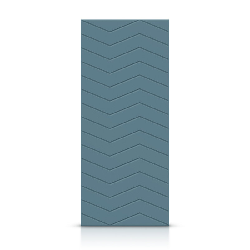 Porte standard à panneaux en bois, Bleu dignité, 30 po x 80 po