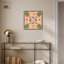 Art mural bohème floral sur toile rose-104343996-104344038