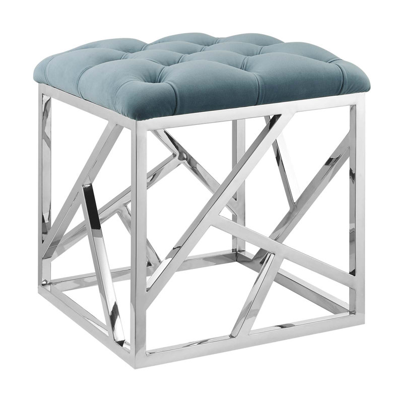 Repose-pieds Intersperse par Modway, Argent, Mer