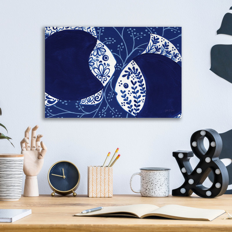 Art mural en verre 9 pi Coastal Chinoiserie par Yvette St. Amant, H 12 po x l 16 po x P 0,13 po