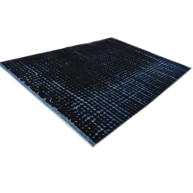 Tapis noir / bleu Iniguez