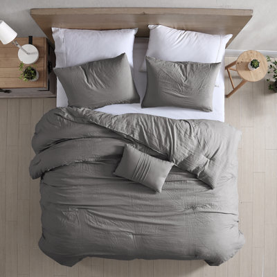 Fils modernes - ensemble d'édredon Beck - microfibre brossée en duvet synthétique - ensemble de couvre-lit toutes saisons élégant - comprend édredon, taies décoratives et coussin décoratif