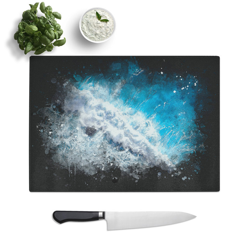 Tempered Glass the Beauty of the Ocean Chopping Board, 28.5 cm x 39 cm