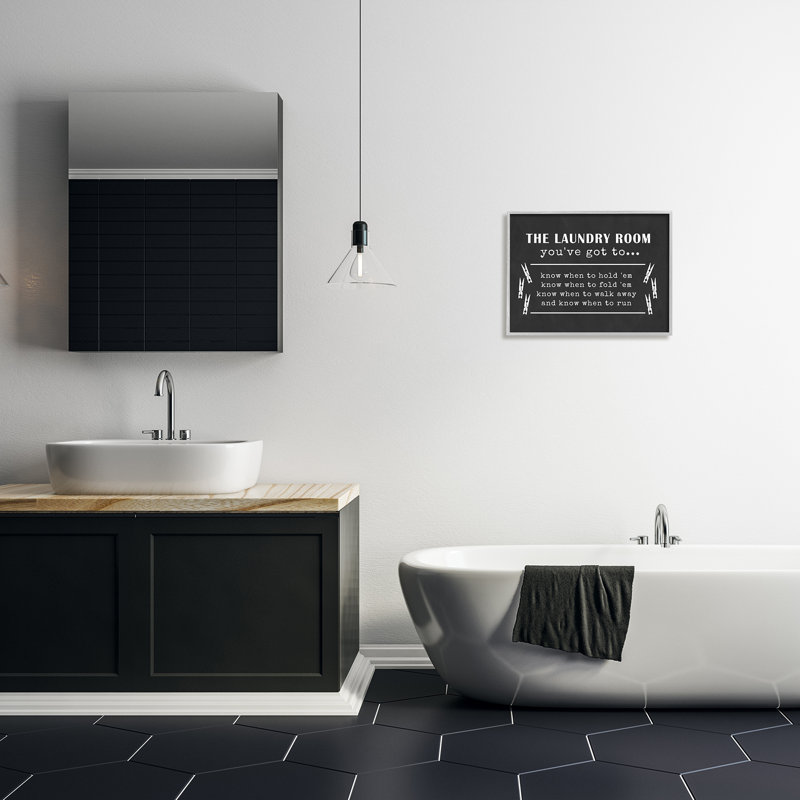 «Laundry Room You Got Got to When When» par Lettrage and Lined - Art textuel, Estampe numérique Farmhouse, H 16 po x l 20 po