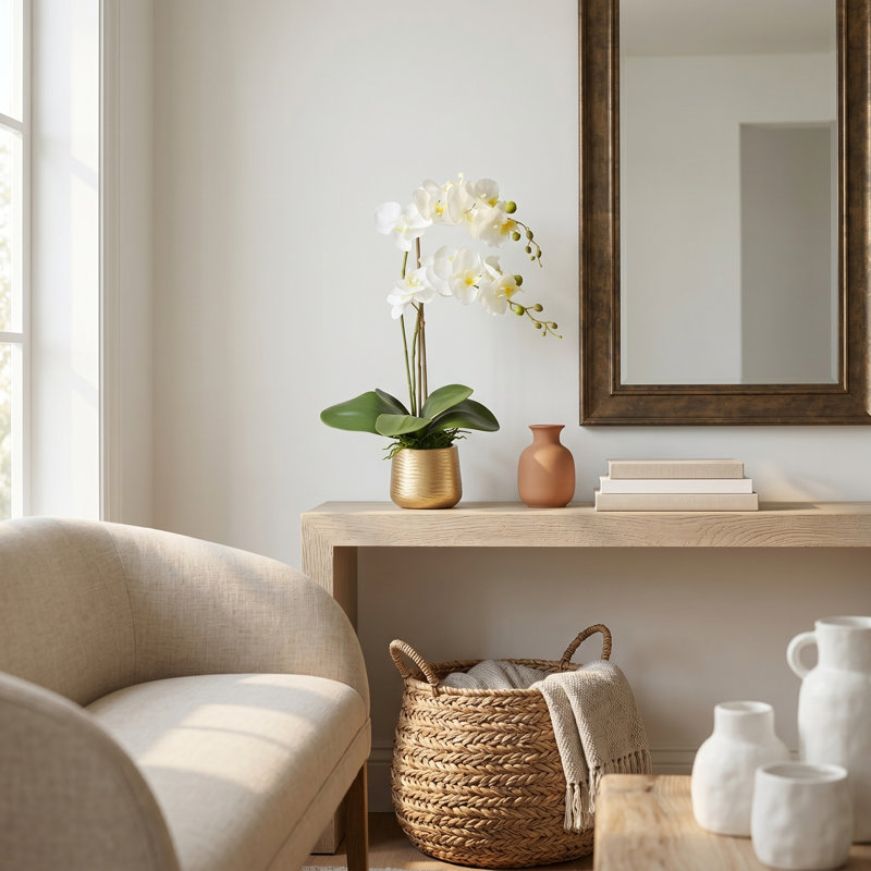 Orchid Arrangement in Fiberstone Vase