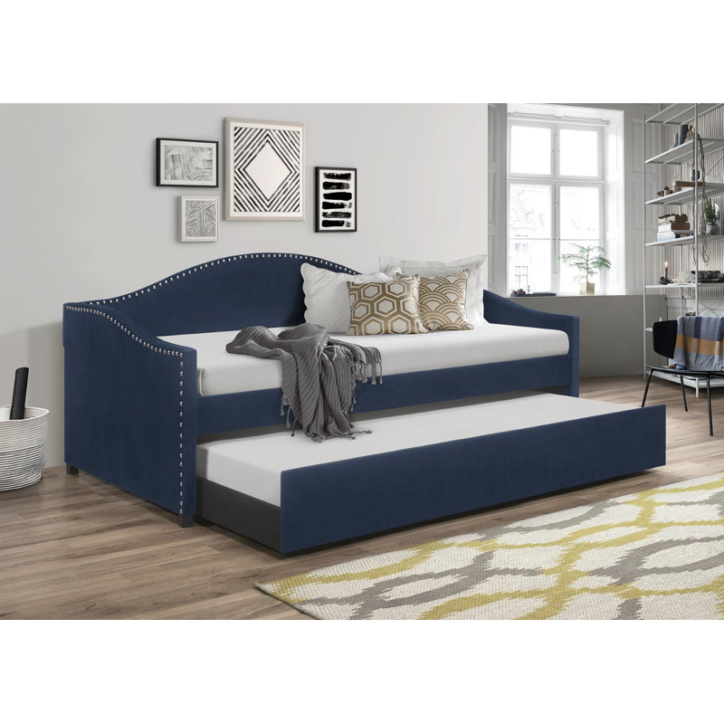 Alisha Upholstered Daybed, Blue