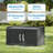 Outdoor Shoe Storage Cabinet, Waterproof UV-Resistant Entryway Storage Bench Indoor Outdoor With 2 Barn Doors(Black)-2085322069