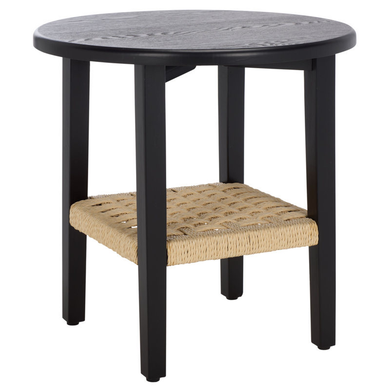 Table de bout à 1 tablette Rakoma, Noir
