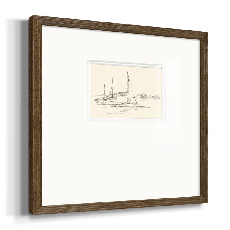 «Coastal Contour S Croquis», reproduction encadrée, H 17 po x l 17 po x P 1,25 po