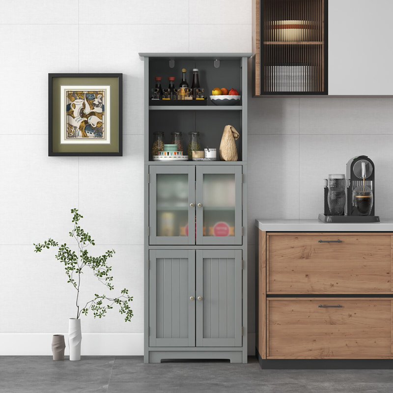Garceno Linen Cabinet, Gray