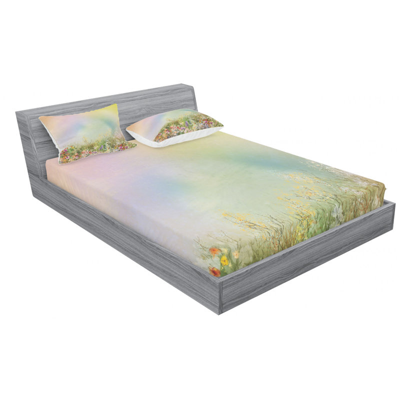 Microfiber Sheet Set, Queen Sheet Set with Fitted Sheet