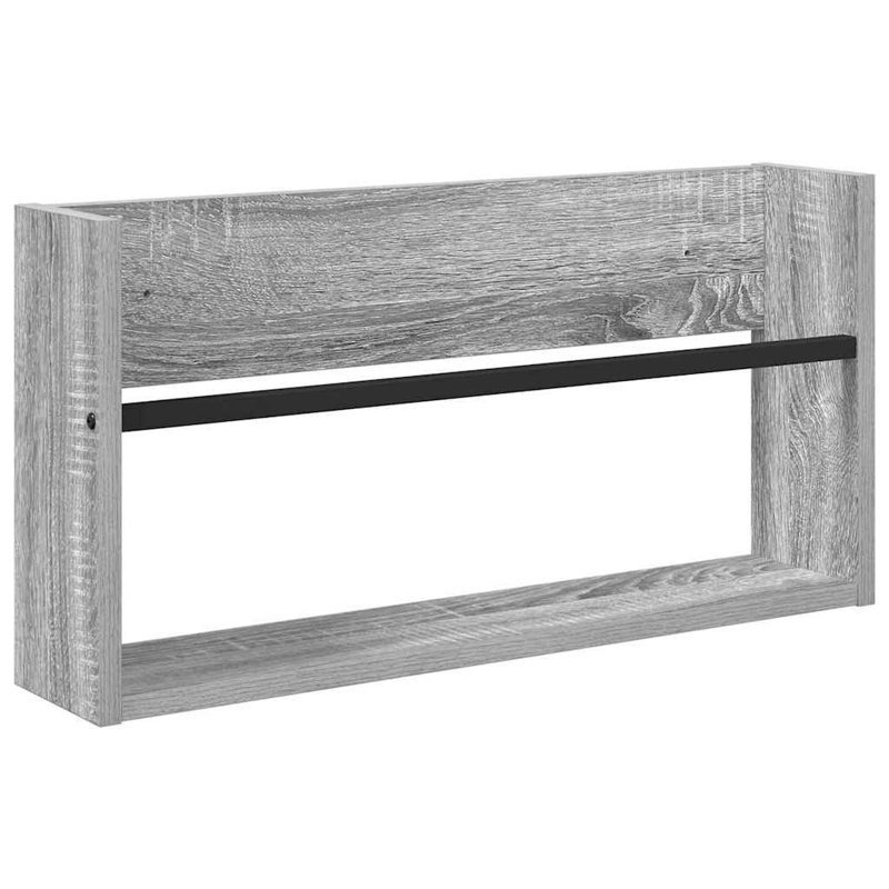 Wood Magazine Rack, Light Grey