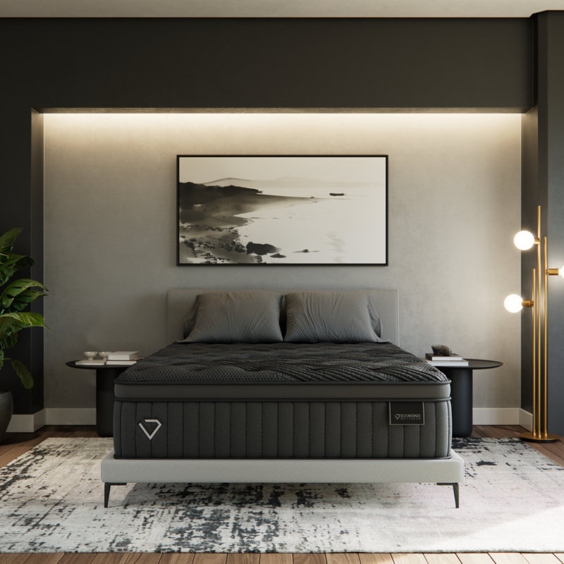 Black Diamond matelassé hybride (ferme, double), Lit double