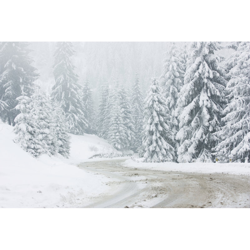 Winter Road - Wrapped Canvas Print, 30cm H x 46cm W x 3.8cm D